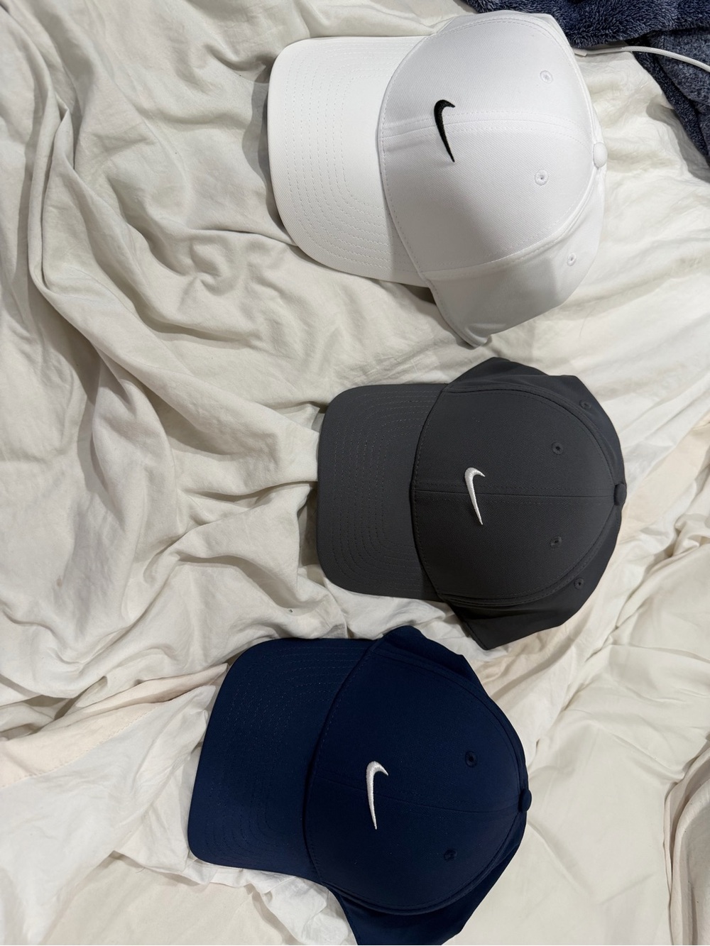 Nike Men's Swoosh Baseball Caps - White, Gray, Navy
